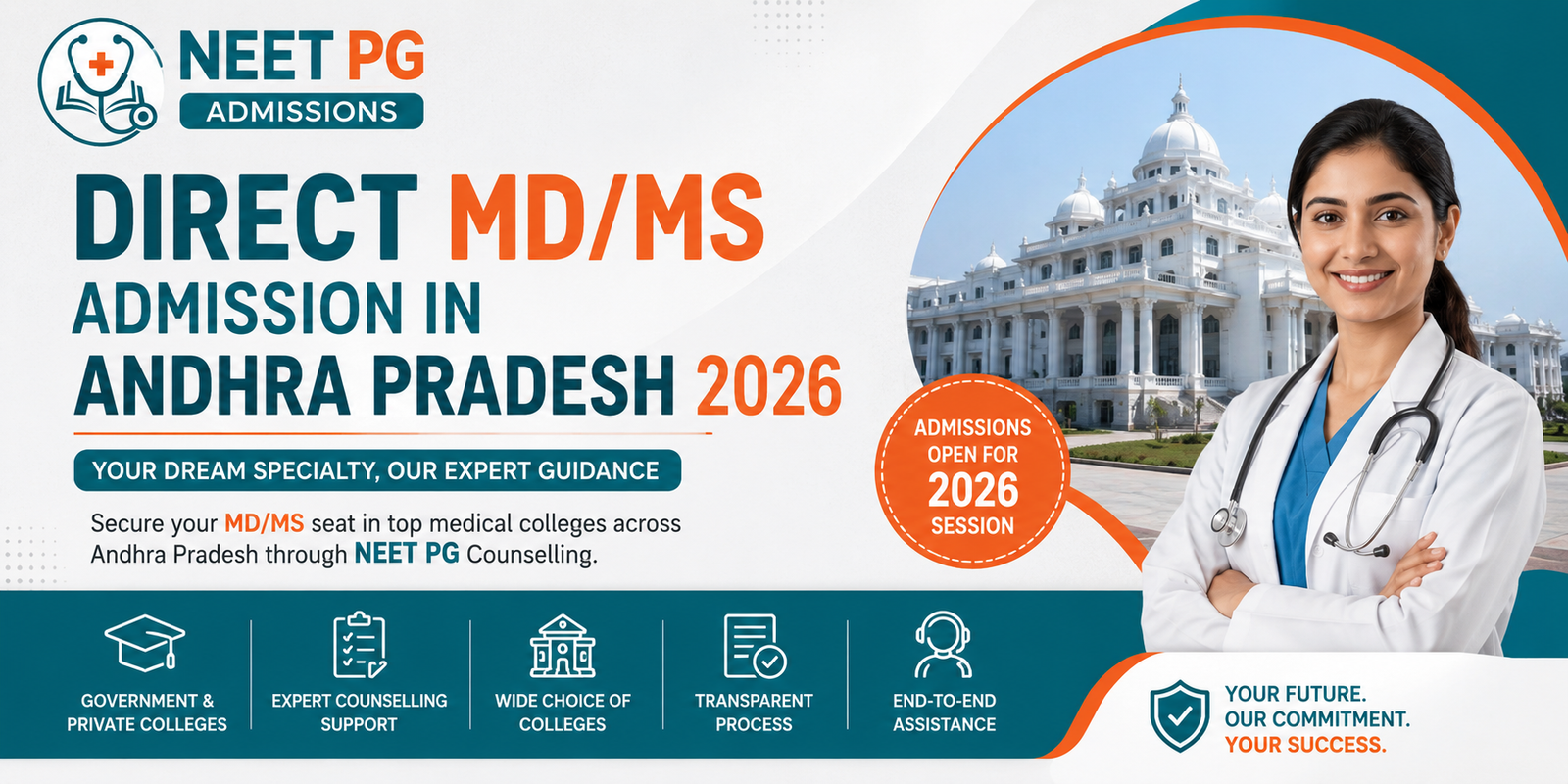 Direct MD MS Admission in Andhra Pradesh 2026