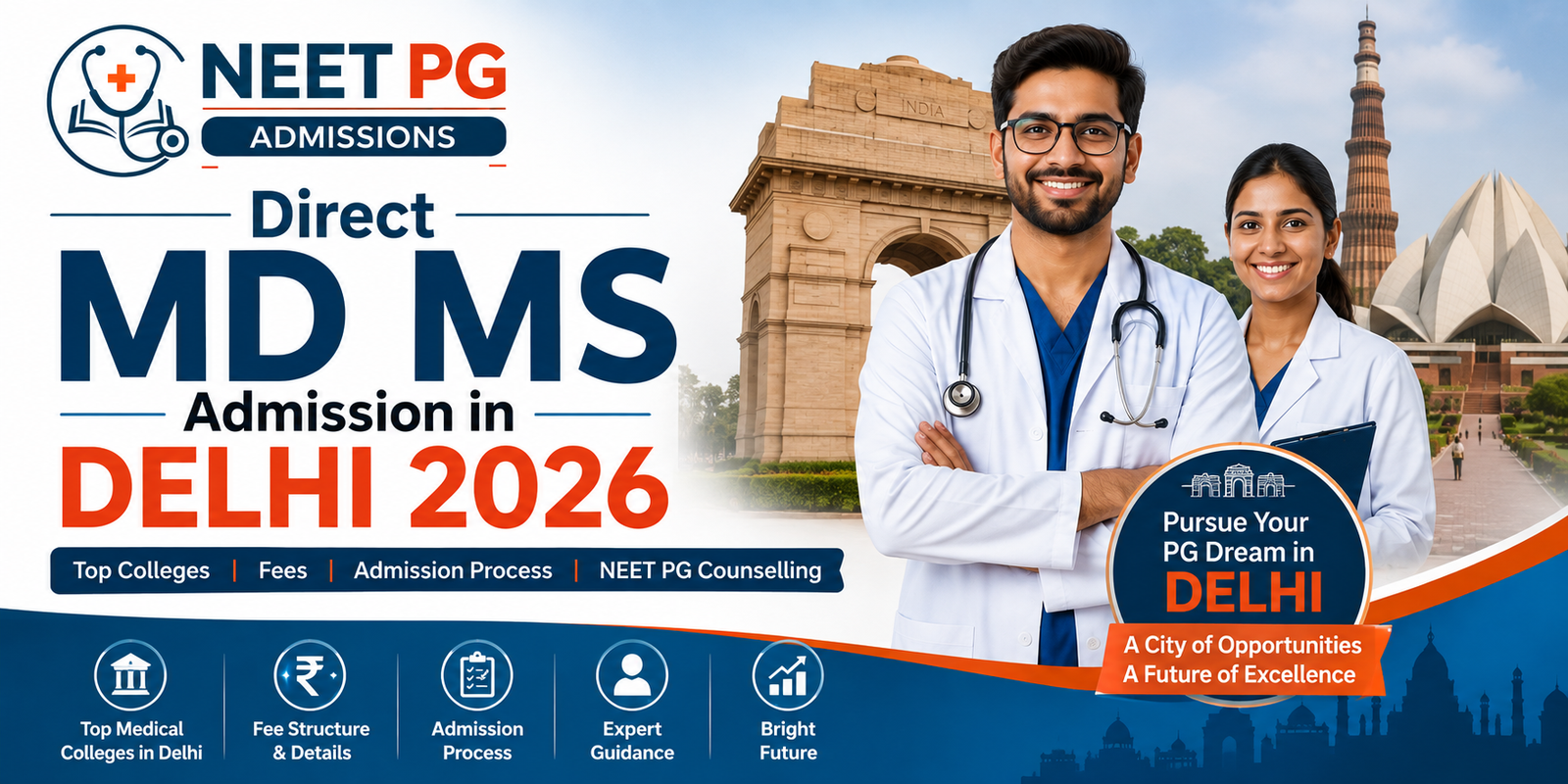 Direct MD MS Admission in Delhi 2026