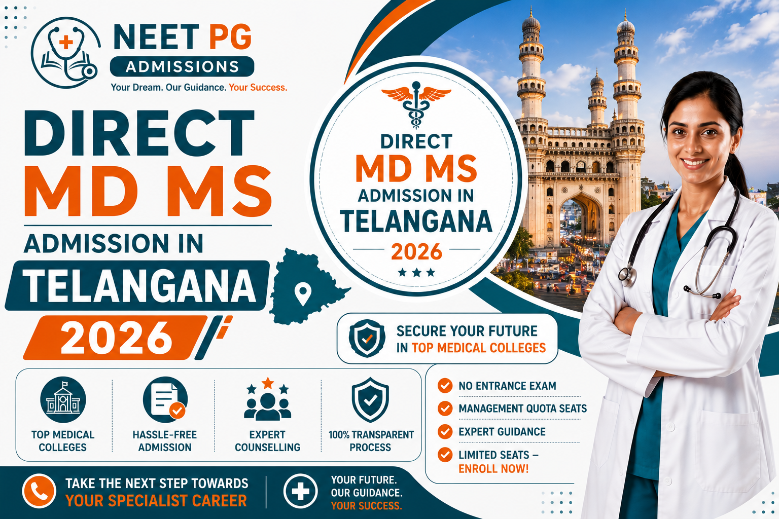 Direct MD MS Admission in Telangana 2026