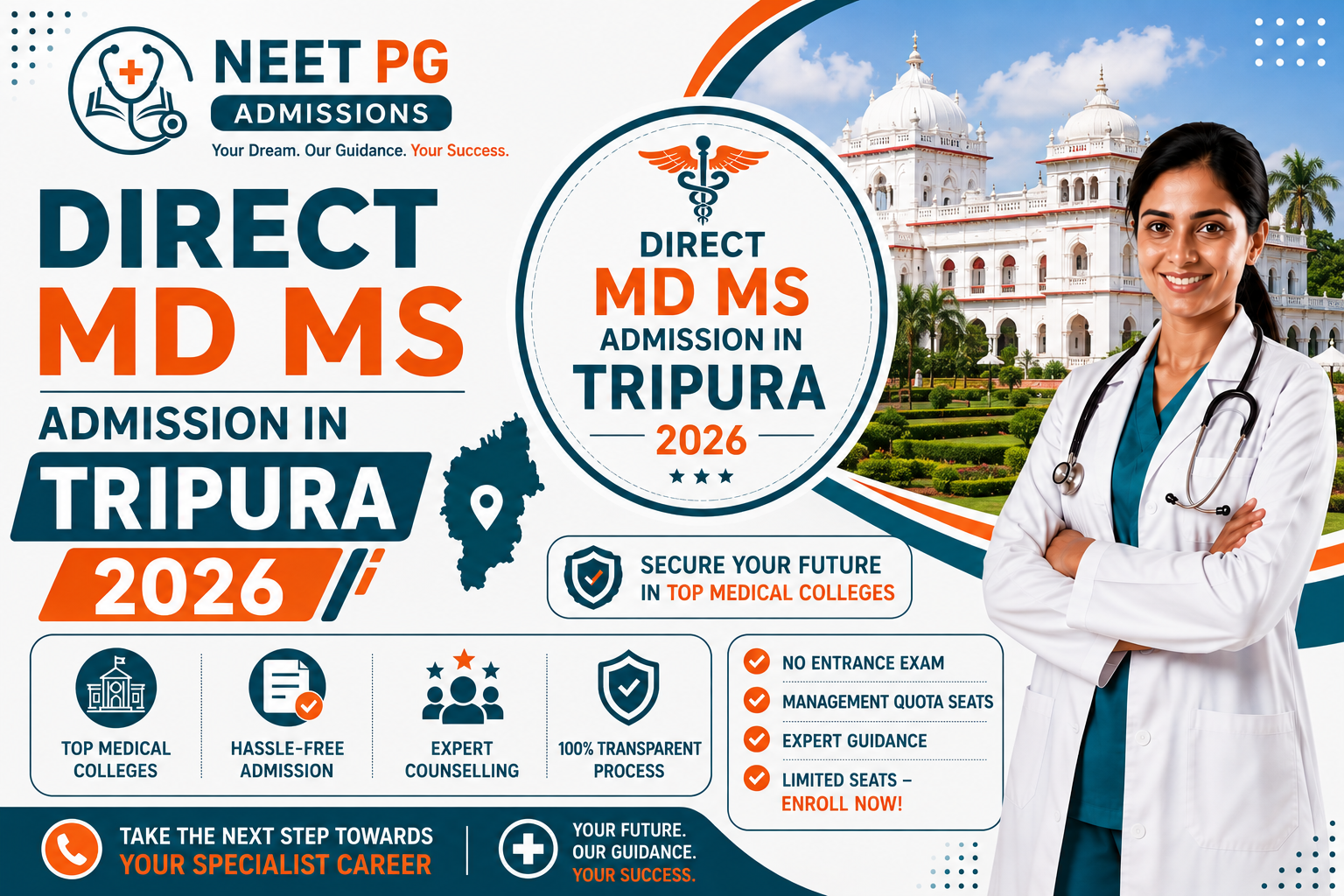 Direct MD MS Admission in Tripura 2026
