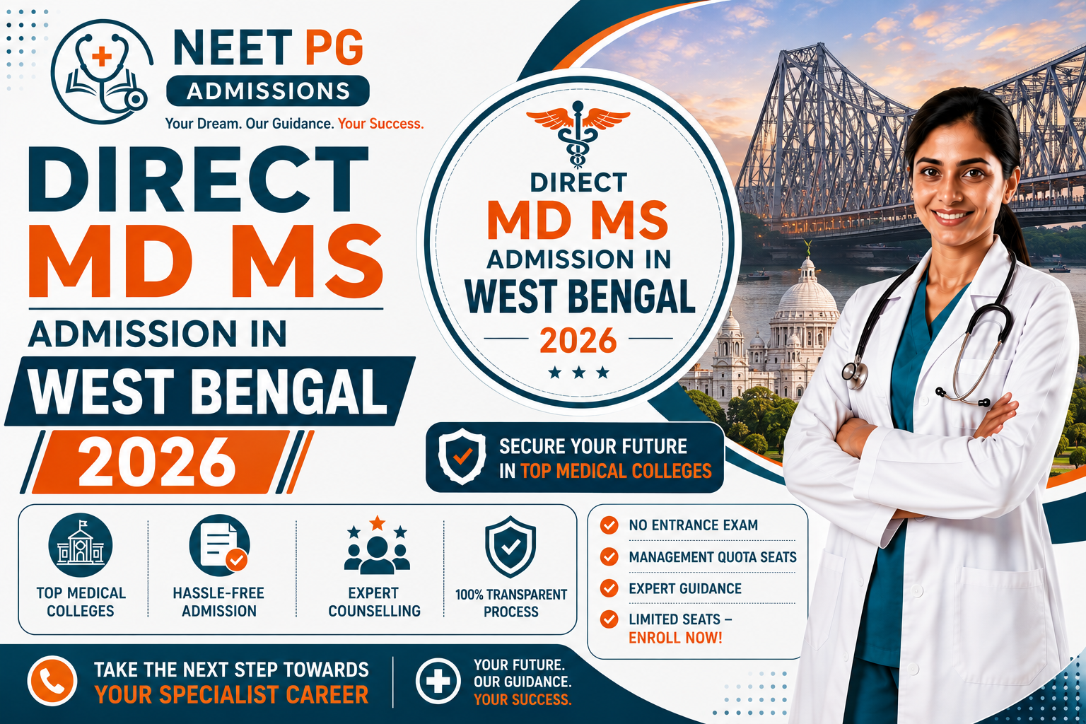Direct MD MS Admission in West Bengal 2026
